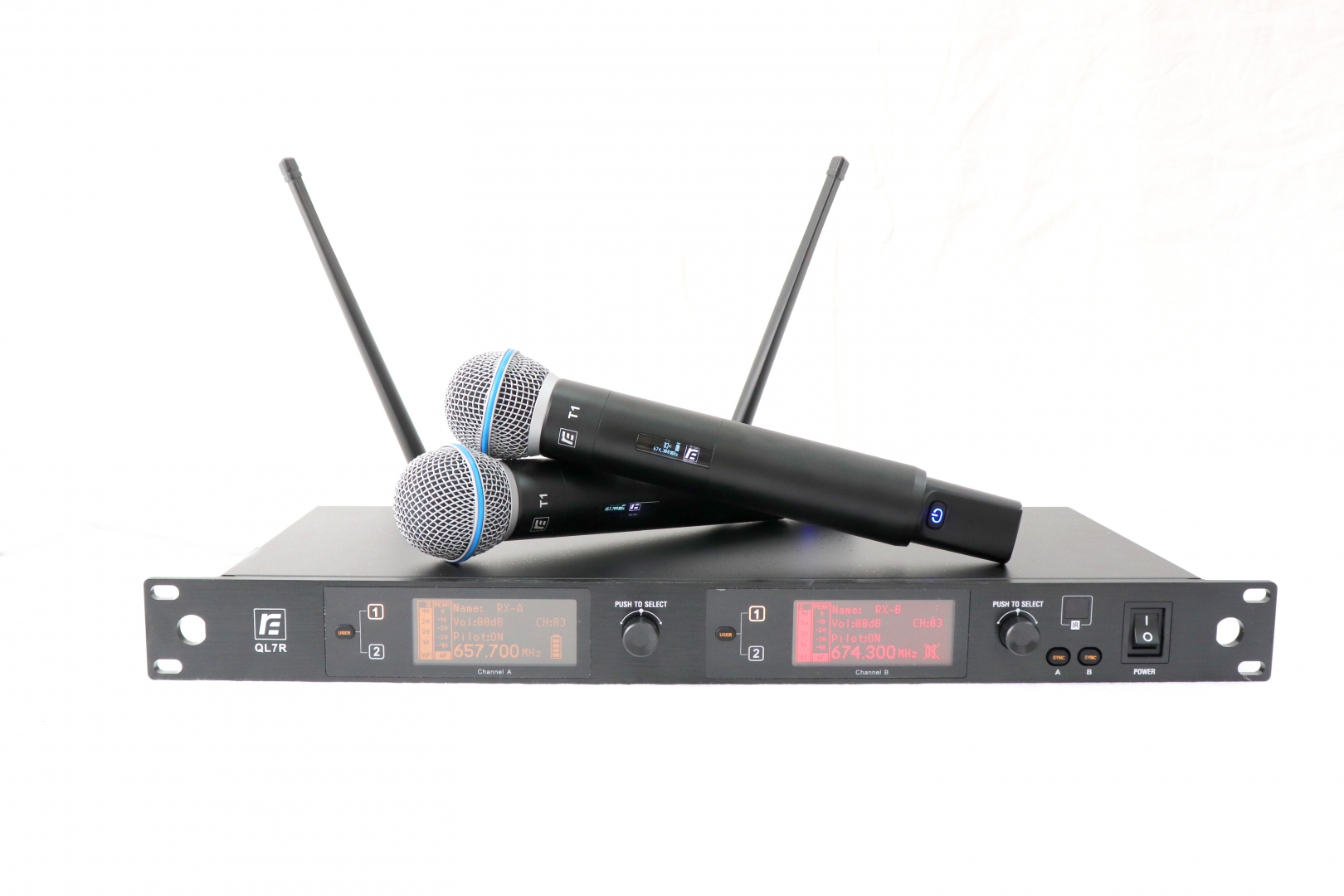 RFIntell QL7R/T1-B 720,500-754,000 МГц 2-канальная радиосистема с 2-мя ручными микрофонами в Светлом Яре